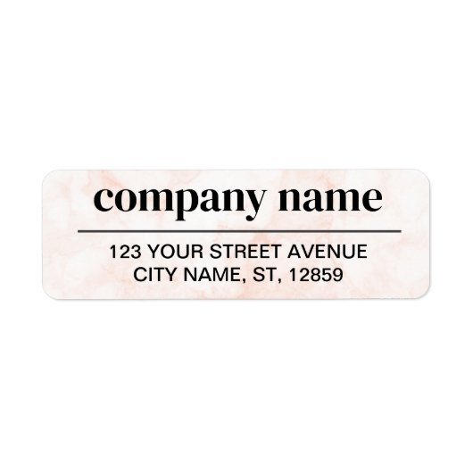 Business Logo Custom Return Address Label ラベル (正面)