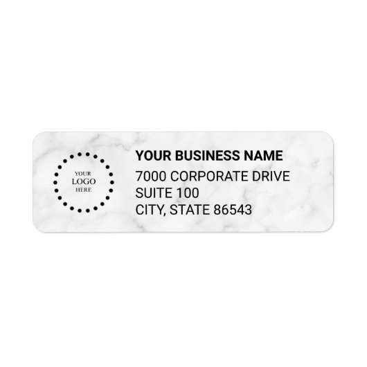 Business Logo Custom Return Address Label ラベル (正面)