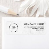 Business Logo Custom Return Address Label ラベル (インサイチュ)