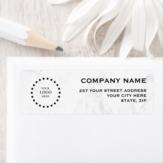 Business Logo Custom Return Address Label ラベル (インサイチュ)