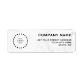 Business Logo Custom Return Address Label ラベル (正面)
