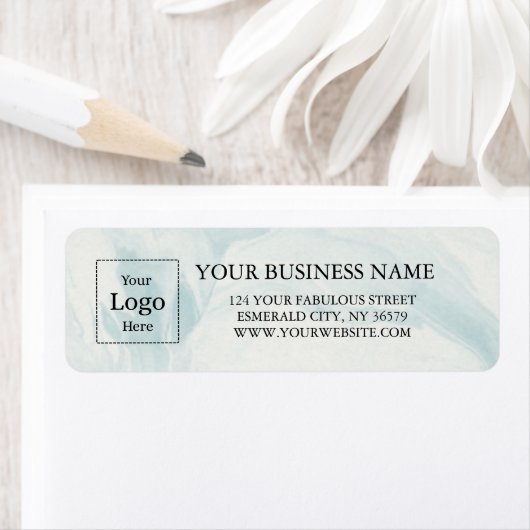 Business Logo Custom Return Address Label ラベル (インサイチュ)