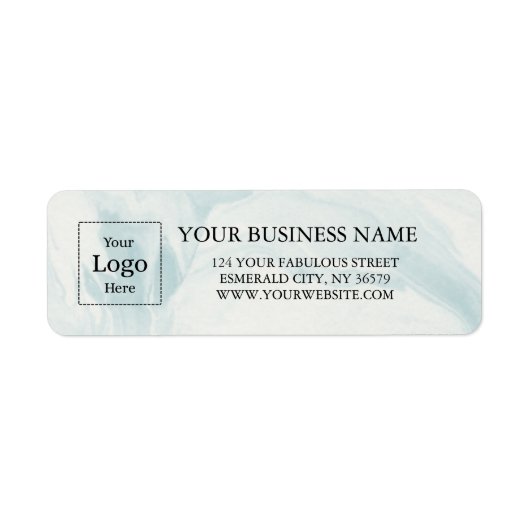 Business Logo Custom Return Address Label ラベル (正面)