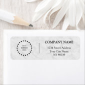 Business Logo Custom Return Address Label ラベル (インサイチュ)