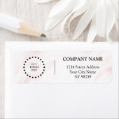 Business Logo Custom Return Address Label ラベル (インサイチュ)