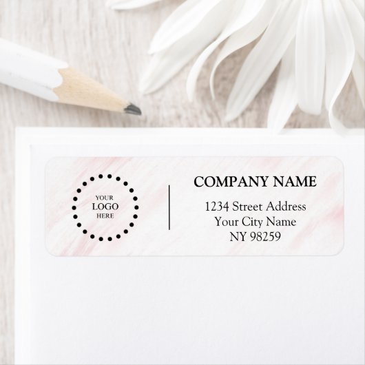 Business Logo Custom Return Address Label ラベル (インサイチュ)