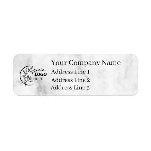 Business Logo Custom Return Address Label ラベル (正面)