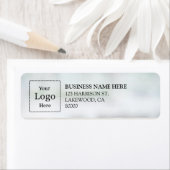 Business Logo Custom Return Address Label ラベル (インサイチュ)