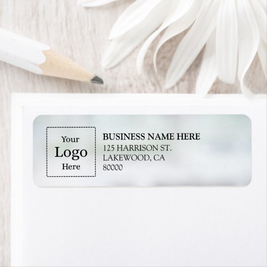 Business Logo Custom Return Address Label ラベル (インサイチュ)
