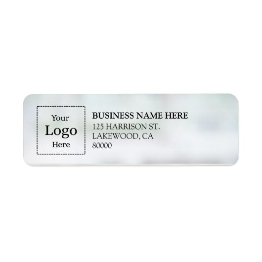 Business Logo Custom Return Address Label ラベル (正面)