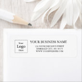 Business Logo Custom Return Address Label ラベル (インサイチュ)