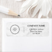 Business Logo Custom Return Address Label ラベル (インサイチュ)