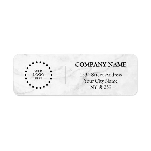 Business Logo Custom Return Address Label ラベル (正面)
