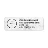 Business Logo Custom Return Address Label ラベル (正面)