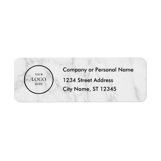 Business Logo Custom Return Address Label ラベル (正面)