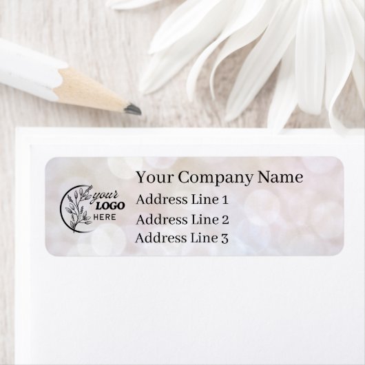 Business Logo Custom Return Address Label ラベル (インサイチュ)