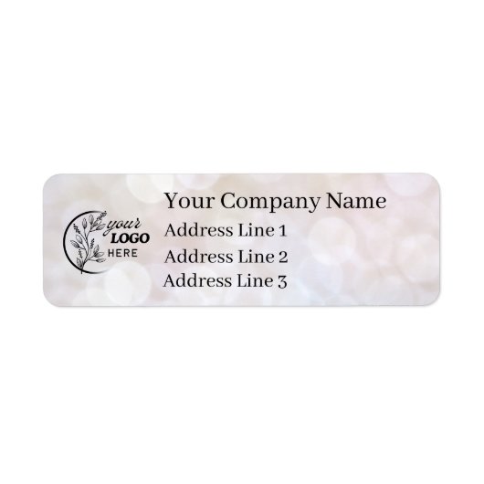 Business Logo Custom Return Address Label ラベル (正面)