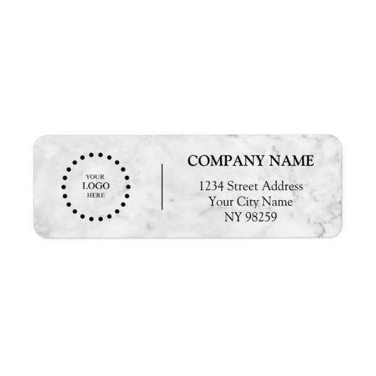 Business Logo Custom Return Address Label ラベル (正面)