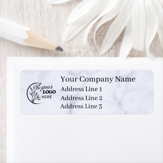 Business Logo Custom Return Address Label ラベル (インサイチュ)