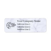 Business Logo Custom Return Address Label ラベル (正面)