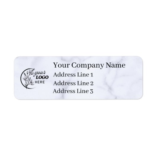 Business Logo Custom Return Address Label ラベル (正面)