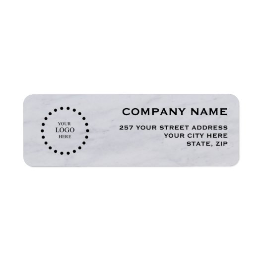 Business Logo Custom Return Address Label ラベル (正面)