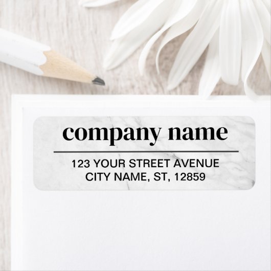 Business Logo Custom Return Address Label ラベル (インサイチュ)