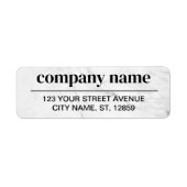 Business Logo Custom Return Address Label ラベル (正面)