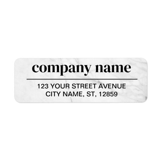 Business Logo Custom Return Address Label ラベル (正面)