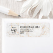 Business Logo Custom Return Address Label ラベル (インサイチュ)