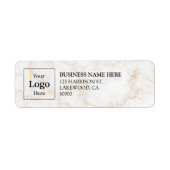 Business Logo Custom Return Address Label ラベル (正面)