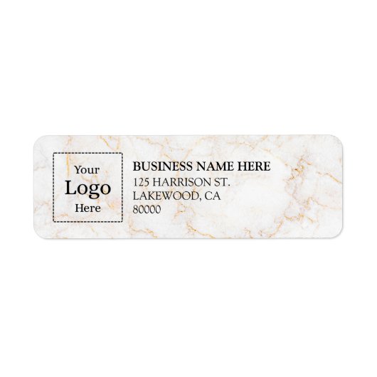 Business Logo Custom Return Address Label ラベル (正面)