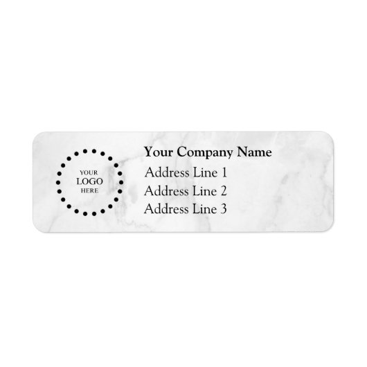 Business Logo Custom Return Address Label ラベル (正面)