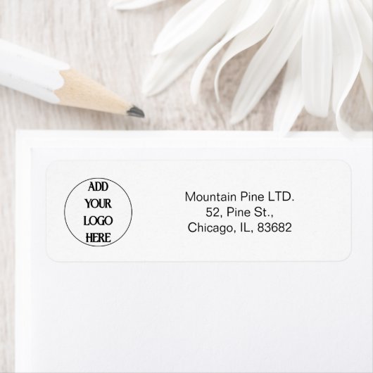 Business Logo Custom Return Address Label ラベル (インサイチュ)
