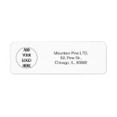 Business Logo Custom Return Address Label ラベル (正面)