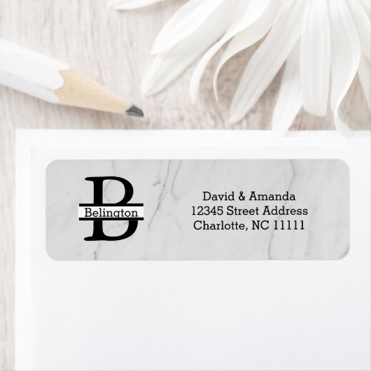 Business Logo Custom Return Address Label ラベル (インサイチュ)