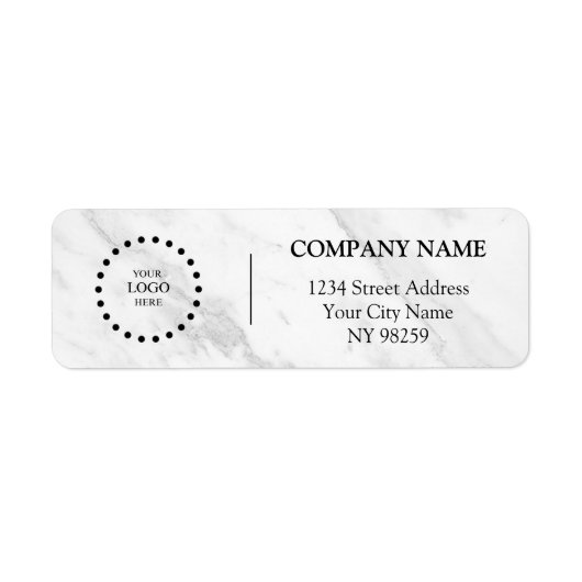 Business Logo Custom Return Address Label ラベル (正面)
