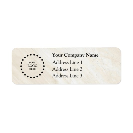 Business Logo Custom Return Address Label ラベル (正面)
