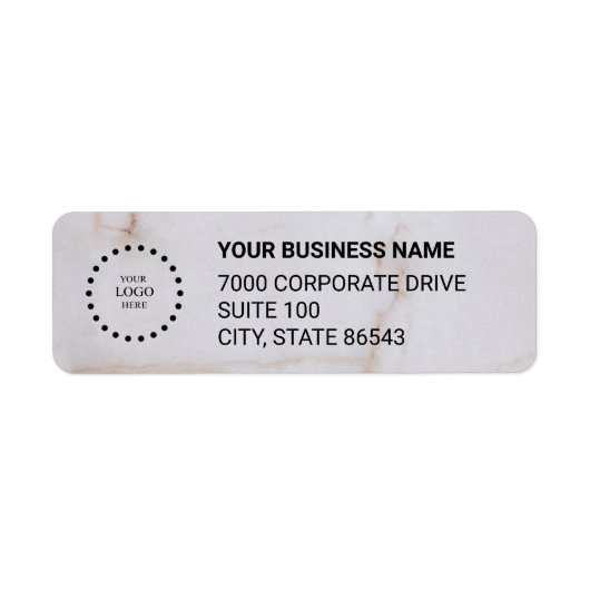 Business Logo Custom Return Address Label ラベル (正面)