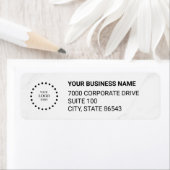 Business Logo Custom Return Address Label ラベル (インサイチュ)