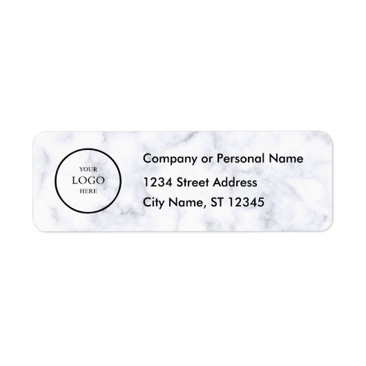 Business Logo Custom Return Address Label ラベル (正面)