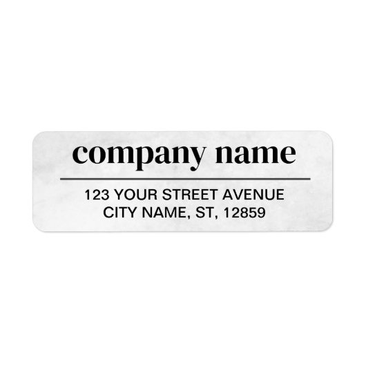 Business Logo Custom Return Address Label ラベル (正面)