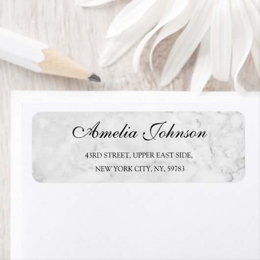 Business Logo Custom Return Address Label ラベル (インサイチュ)