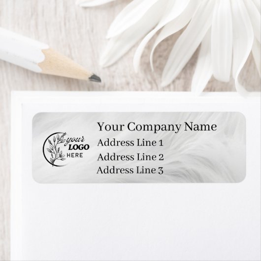 Business Logo Custom Return Address Label ラベル (インサイチュ)
