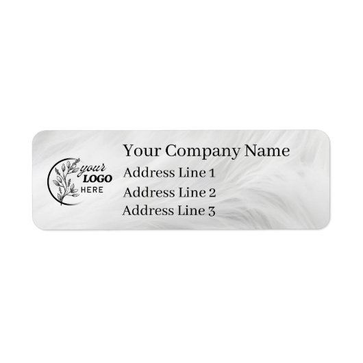 Business Logo Custom Return Address Label ラベル (正面)