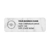Business Logo Custom Return Address Label ラベル (正面)