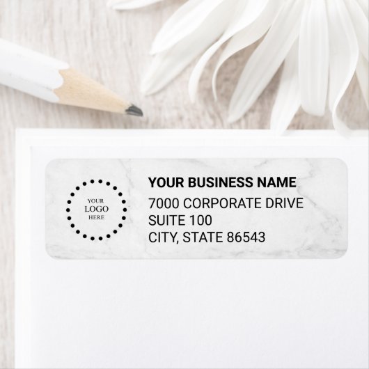Business Logo Custom Return Address Label ラベル (インサイチュ)