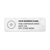Business Logo Custom Return Address Label ラベル (正面)