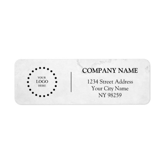 Business Logo Custom Return Address Label ラベル (正面)
