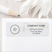 Business Logo Custom Return Address Label ラベル (インサイチュ)